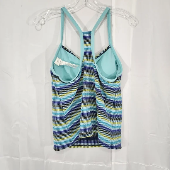 Nike Size Large Striped Multicolor Women's Bathsuit Top - Picture 2 of 4